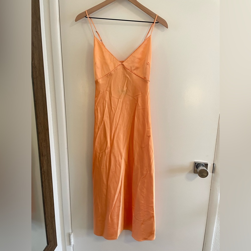 Abercrombie & Fitch Orange Midi Dress